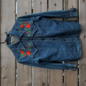 Vintage Western embroidered denim shirt